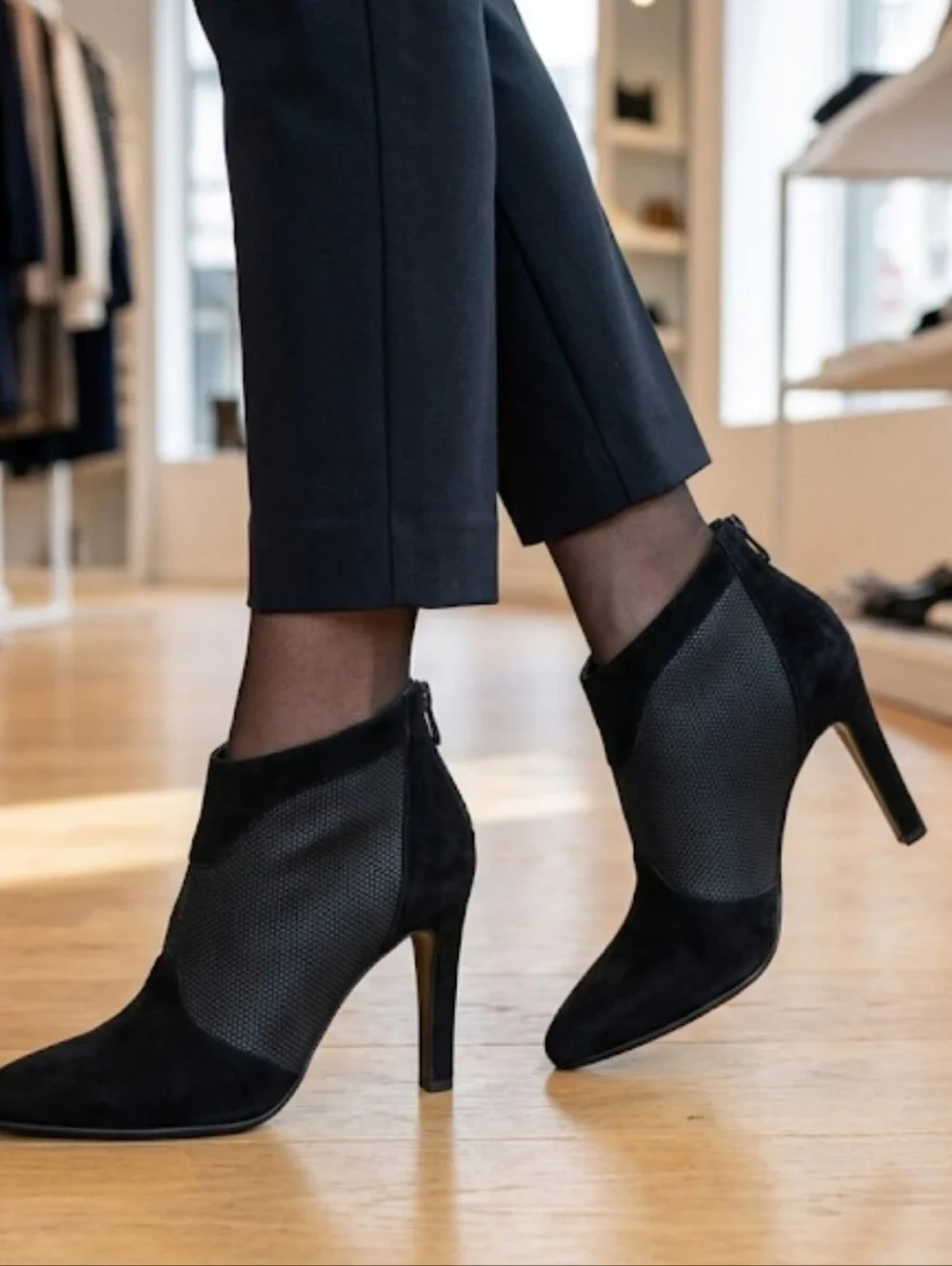 Peter Kaiser Black  PATRINA low ankle boots Size 5.5‎